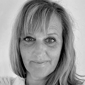 Medelålders kvinna med ljus hy, Charlotte Troelsen