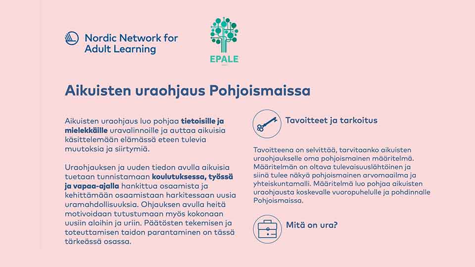 Aikuisten uraohjaus Pohjoismaissa