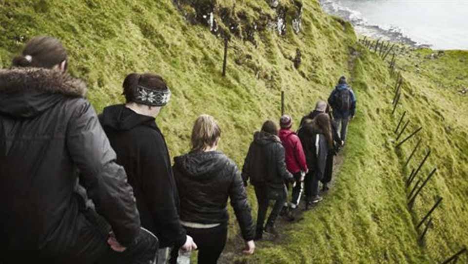 Naturen er en vigtig del af de unges højskoleophold. (foto: Edvard Nyholm Debess)