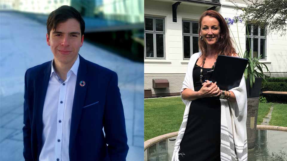 Johan Morales Campos og Rita Anson