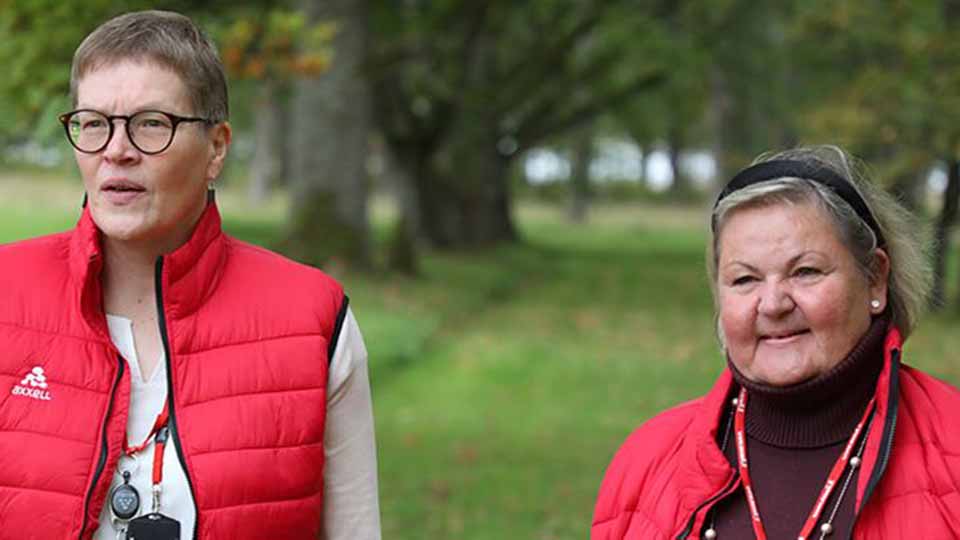 T.v. Axxells rektor Lena Johansson och t.h. utvecklingschefen Gilla Granberg.