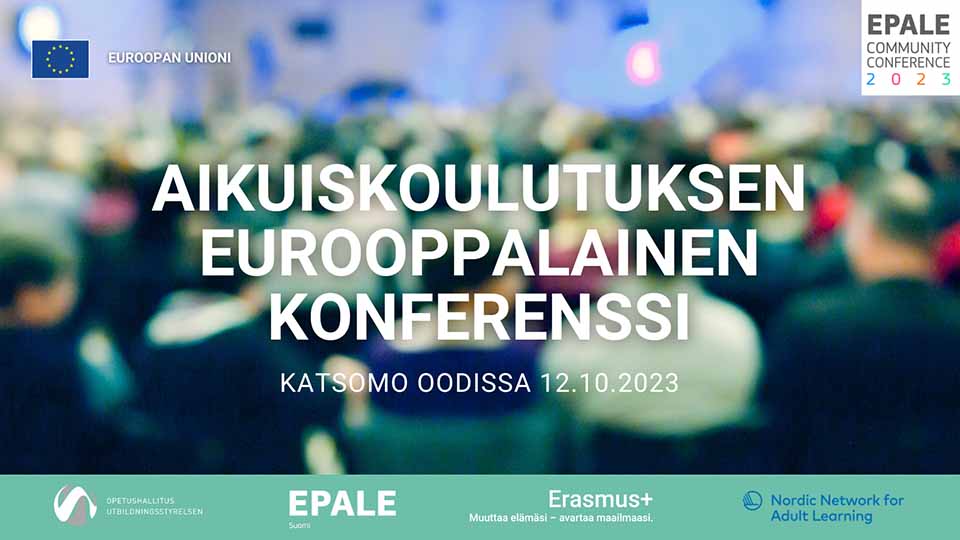 Save the date: EPALE-konferenssikatsomo 12.10.2023 Oodissa