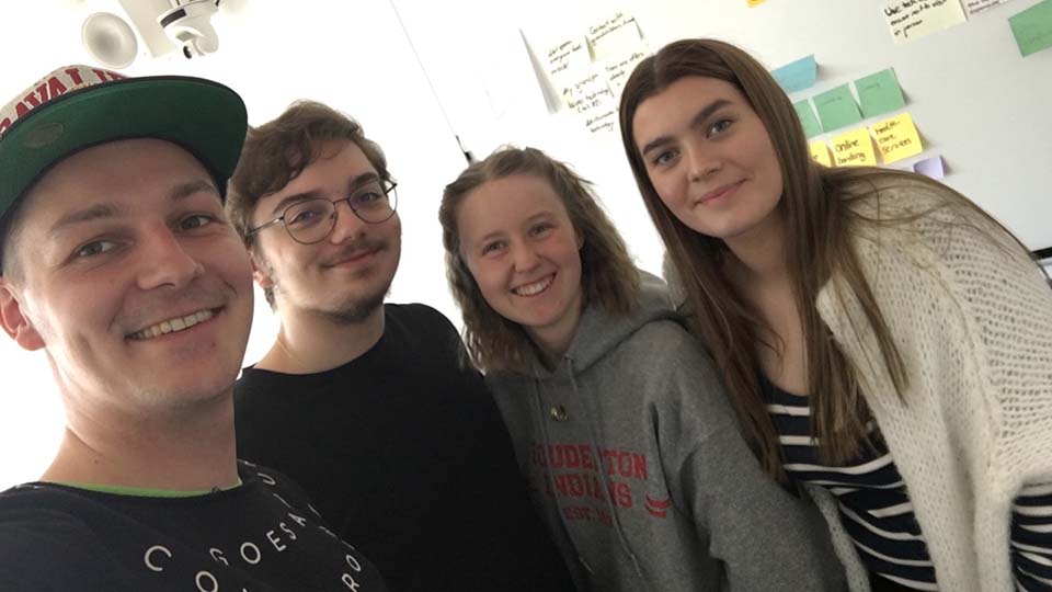 The TechNo.1 Club team members: Lukas, René, Emilia and Oda-Marie.