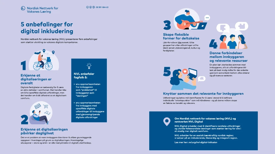 5 retningslinjer for digital inkludering (Norsk – Bokmål)