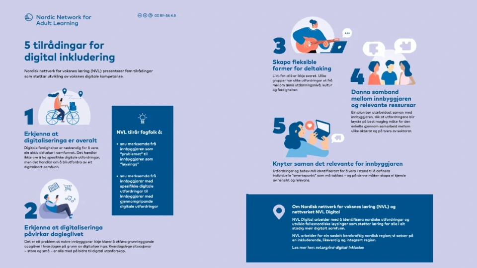 5 retningslinjer for digital inkludering (Nynorsk)