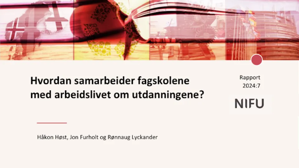 Fagskoler i Norge scorer bra på samarbeid med arbeidslivet om utdanningsinnhold.