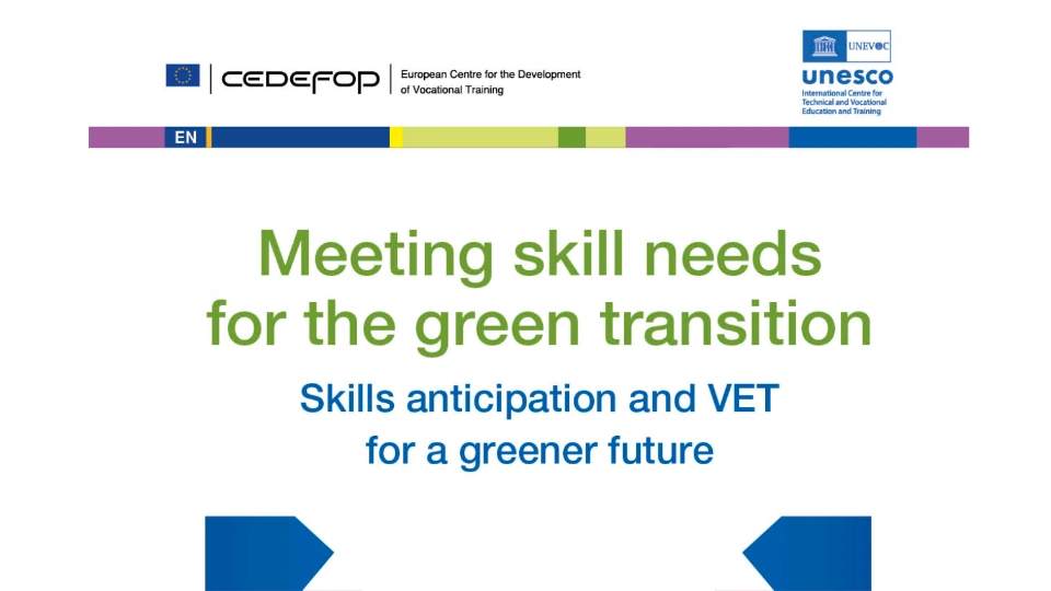Meeting skill needs for the green transition Meeting skill needs for the green transition